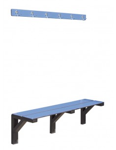 Banc de vestiaire avec siège en résine 2
