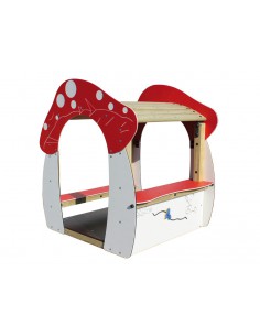 Maisonnette champignon pour aire de jeu