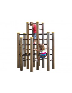 Labyrinthe en bois autoclave pour aire de jeux