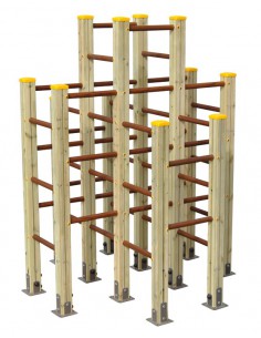 Labyrinthe en bois autoclave pour aire de jeux 2