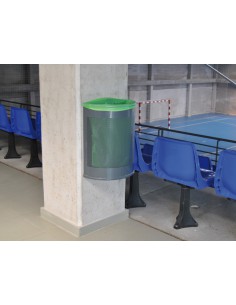 Corbeille en tôle perforée galvanisée