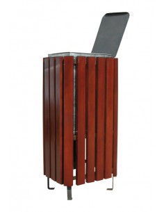 Corbeille avec couvercle métallique