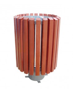 Corbeille avec base métallique