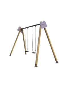 Balançoire Yera avec barre horizontale en acier galvanisé