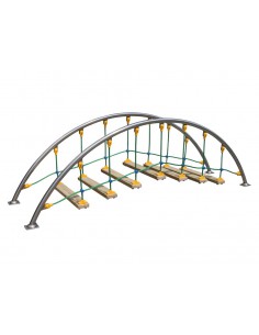 Escalier oscillant araignée pour aire de jeux 2