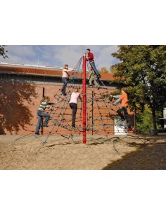 Filet d'escalade pyramide pour aire de jeux 4,5 m de haut