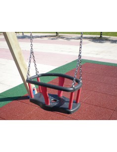 Siège berceau pour balançoire en bois avec châines en acier inoxydable