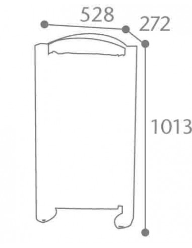 La corbeille Vigipirate façade plastique sur pied ARKEA 60L