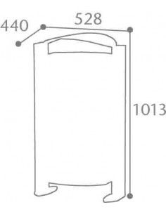 Corbeille ARKEA sur pied 2x50L
