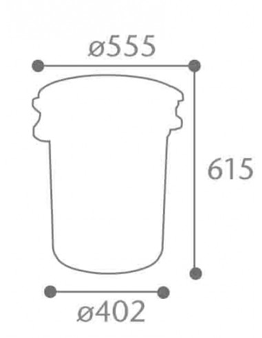 Collecteur avec couvercle BARELLA 80L