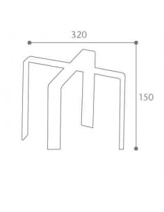 Pied de fixation pour corbeille murale EDEN 2