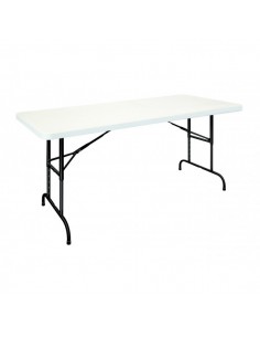 Table Pliante Hauteur Réglable Polypropylène Rectangulaire Grenade