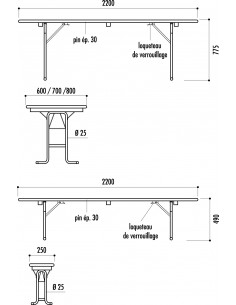 Banc Pliant Bois Vienne 2