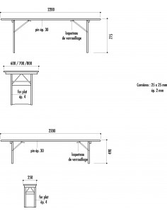 Banc Pliant Bois Pragues 2