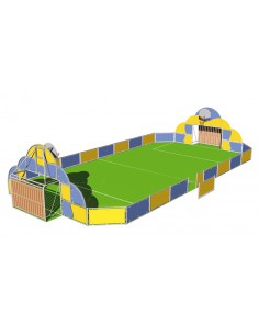 Zone multi-sports, planches en HPL, 29x14m