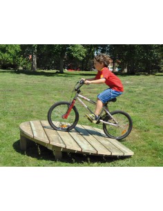 Parcours vélo plan incliné, bois autoclave